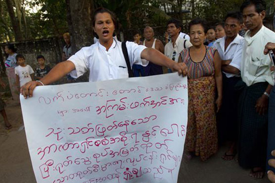 Myanmar villagers remain in standoff over mine