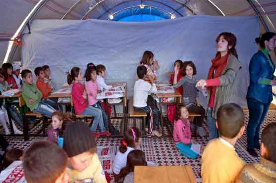 Tent school offers hope to Syrian child refugees