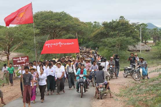 Hundreds protest against China-backed mine in Myanmar