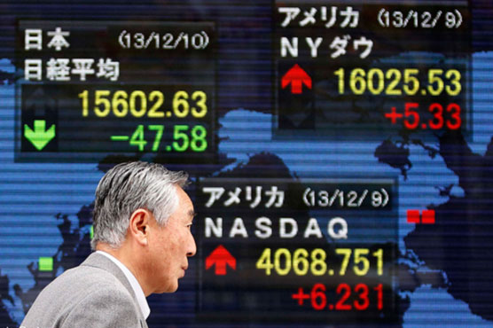 Asian shares follow Wall Street down after poor US data