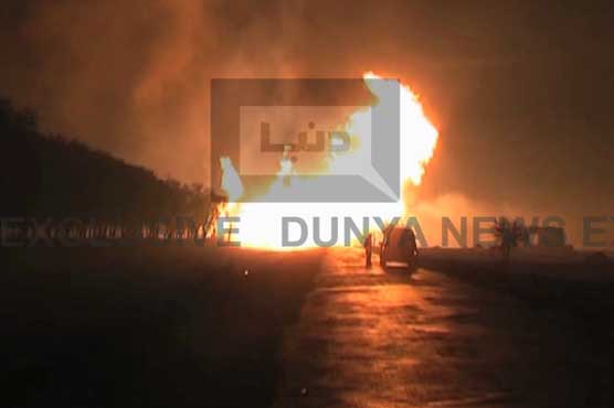 Gas pipeline explodes in Ghotki, two killed 