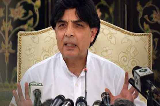 Moving forward with negotiations amid terrorist attacks unfair: Ch Nisar