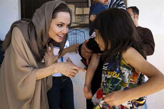 Jolie meets Syria refugee children on visit to Lebanon   