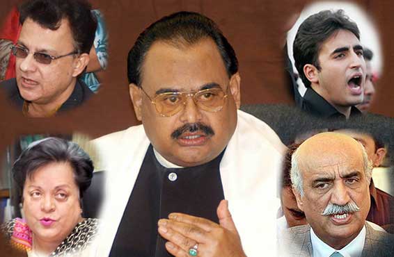 PTI, QAT, PPP and PML N leaderships shun MQM chief's demands