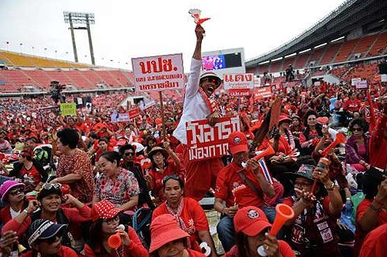 Thai ruling party to launch election bid amid protests