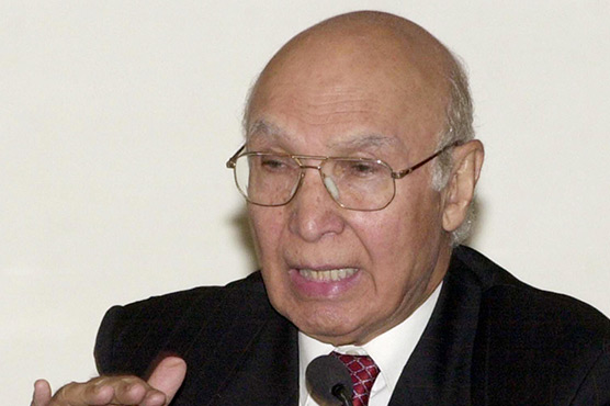 Drone attacks complicate situation in tribal areas: Sartaj Aziz