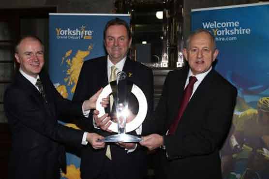 Cycling: Tour de France Trophy arrives in Leeds
