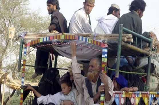 Locals migrating to safe places after airstrikes in North Waziristan