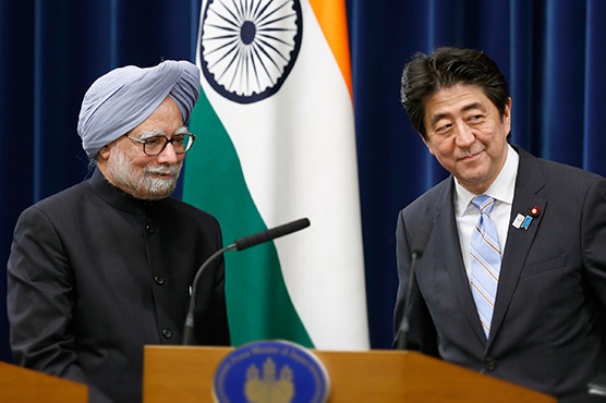 Japan's Abe arrives in New Delhi