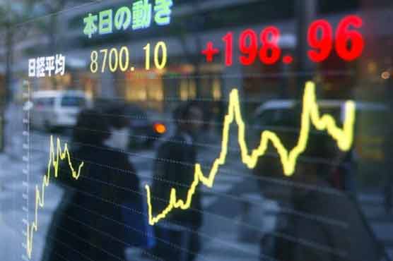 Asia shares up on Wall St record, dollar slips against pound