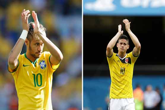Neymar and Rodriguez to duel in World Cup quarters