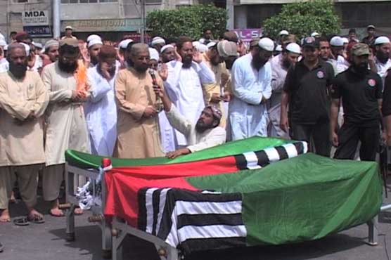 Funeral prayers of ASWJ activists offered in Karachi