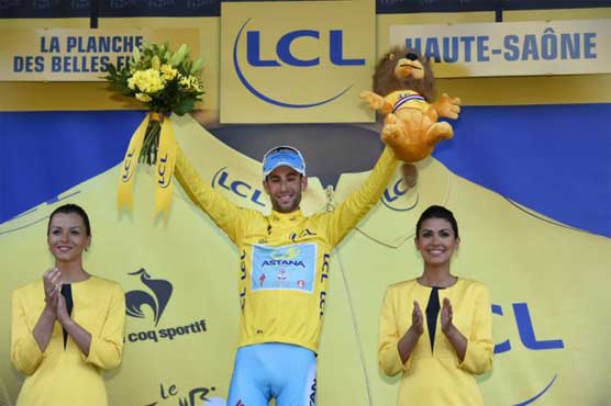 Cycling: Nibali back in yellow after winning Tour 10th stage