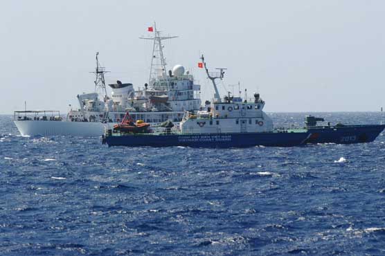 China finishes oil drilling in disputed waters