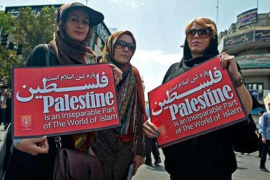 Iran rallies for Palestinians, against Israel