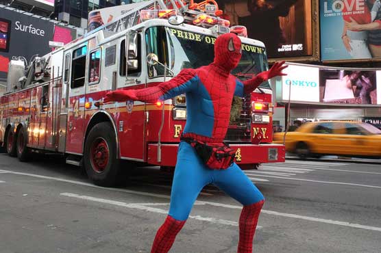 Times Square Spider-Man charged with punching police officer
