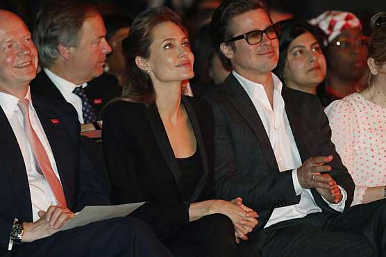 Brad Pitt adds support to Jolie at warzone rape meeting 