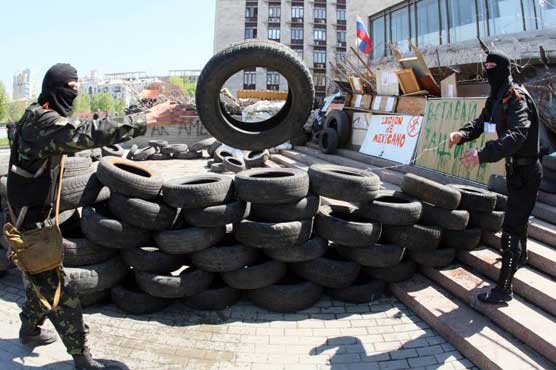 Pro-Russian rebels seize Ukraine state bank in Donetsk