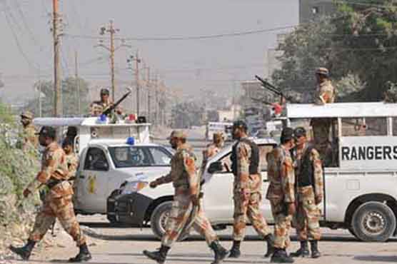 Rangers arrest several suspects during search operation in Karachi 