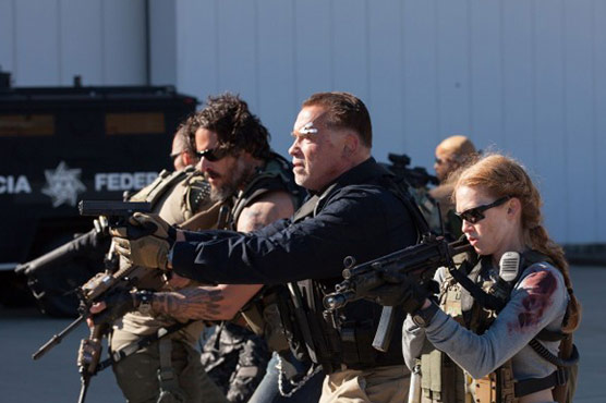 Arnie tries for subtlety, with guns, in 'Sabotage' 