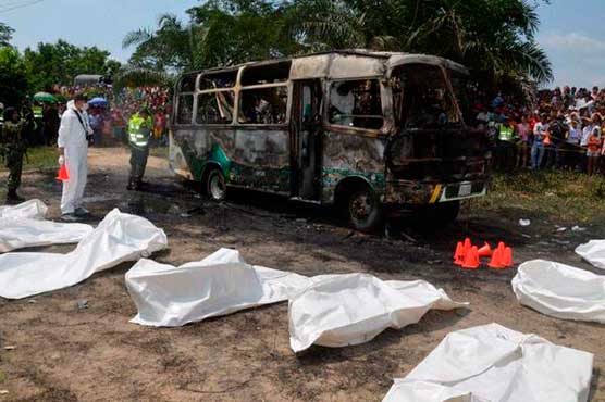 31 children burn to death in Colombia bus accident 