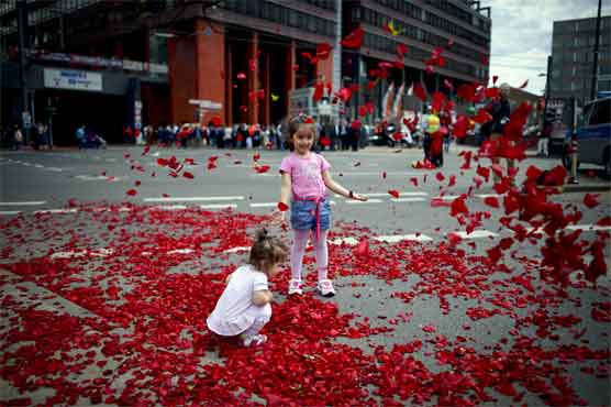 Germany Turks protest ahead of Erdogan speech