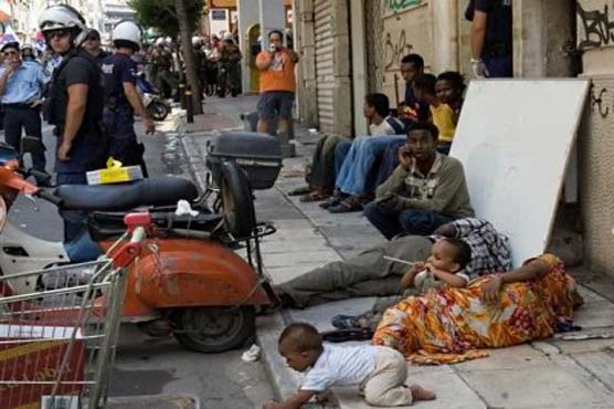 Decaying complex shelters generations of migrants in Athens