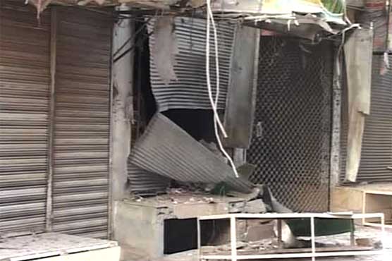 Three shops damage partially in Peshawar blast