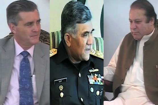 Naval Chief Asif Sandila, US Ambassador Richard Olson meet PM