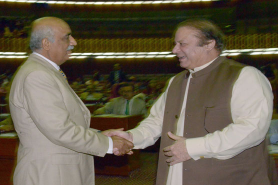Khursheed Shah, Nawaz discuss appointment of CEC