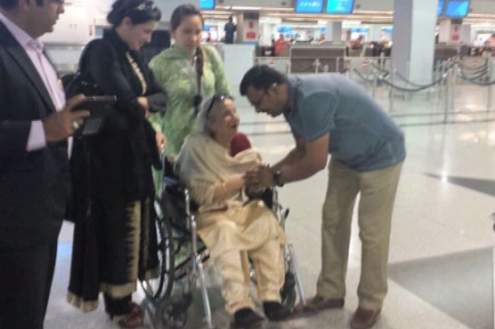 Former President Musharraf's mother arrives in Karachi