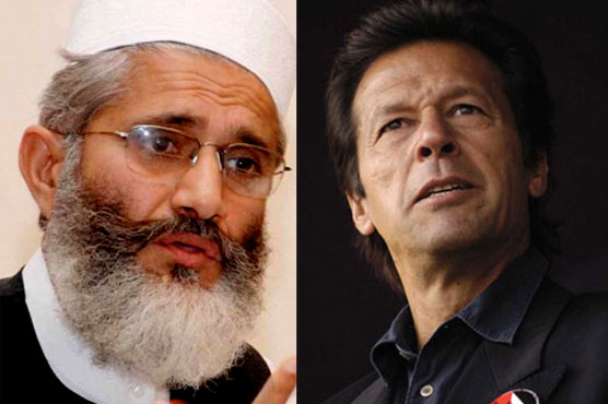 Stop playing both sides, Imran Khan tells Sirajul Haq