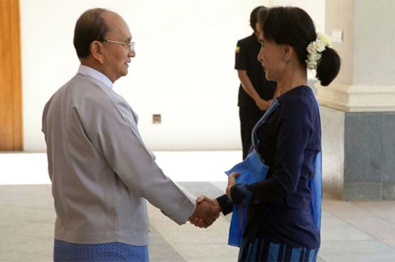 Myanmar's president, army chief meet Suu Kyi