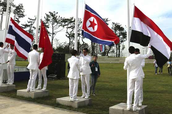 North Korean team welcomed to Asian Games village