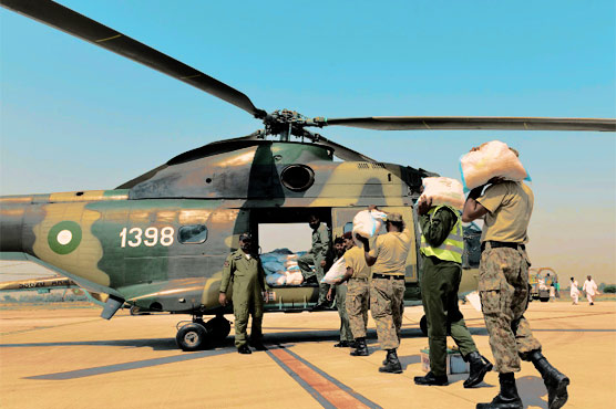 Army continues relief work in Multan, Muzaffargarh