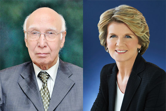 Sartaj Aziz meets Australian Foreign Minister 