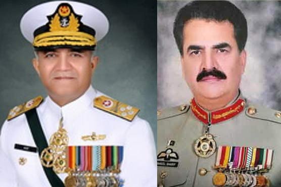 Naval Chief Asif Sandila holds farewell meeting with Gen Raheel Sharif