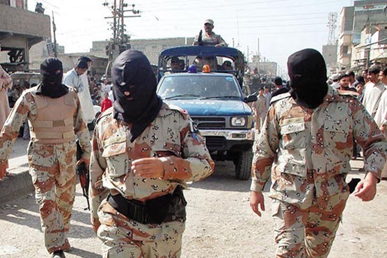 Rangers apprehend five suspects during raid in Karachi