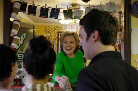 Clinton makes first campaign stop in small-town America