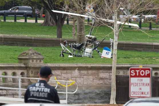 Protester arrested for landing mini copter at US Capitol