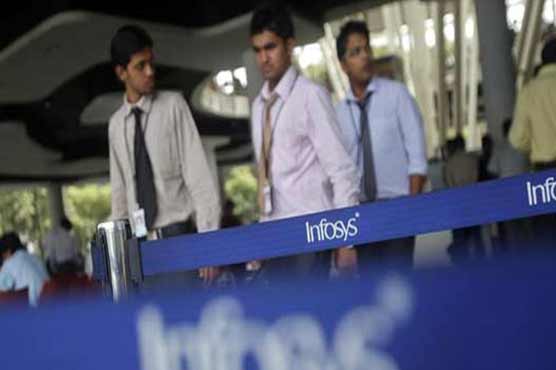 India's Infosys gives muted earnings, shares dip