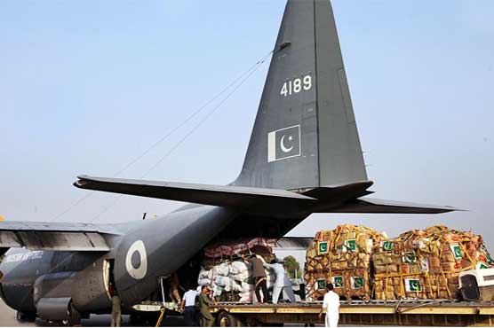2 army aircrafts carrying relief goods arrive in Nepal