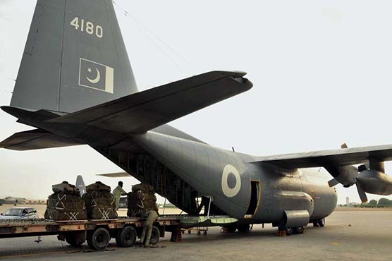 C-130 aircraft leaves for Kathmandu to rescue 59 Pakistanis