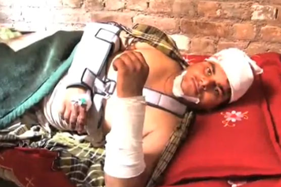 Peshawar storm: driver miraculously survives after wall collapse crushes his rickshaw