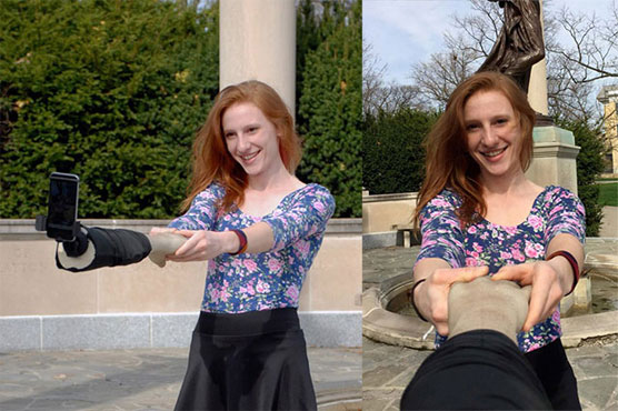 Designers introduce selfie stick shaped like a human arm
