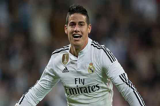Football: Rodriguez cracker helps Real keep pressure on Barcelona