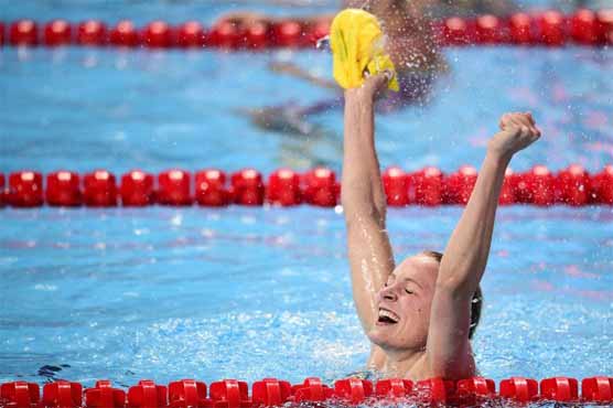 Swimming: World 100m butterfly record falls, Ledecky, Sun retain titles