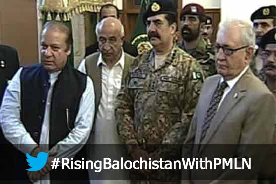 Twitterati trend #RisingBalochistanWithPMLN as PM Nawaz visits Quetta