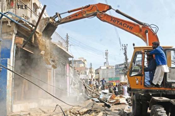 24 shops demolished under anti-encroachment operation in Peshawar