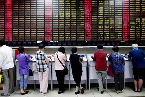 Asian shares fall as China weakens currency further